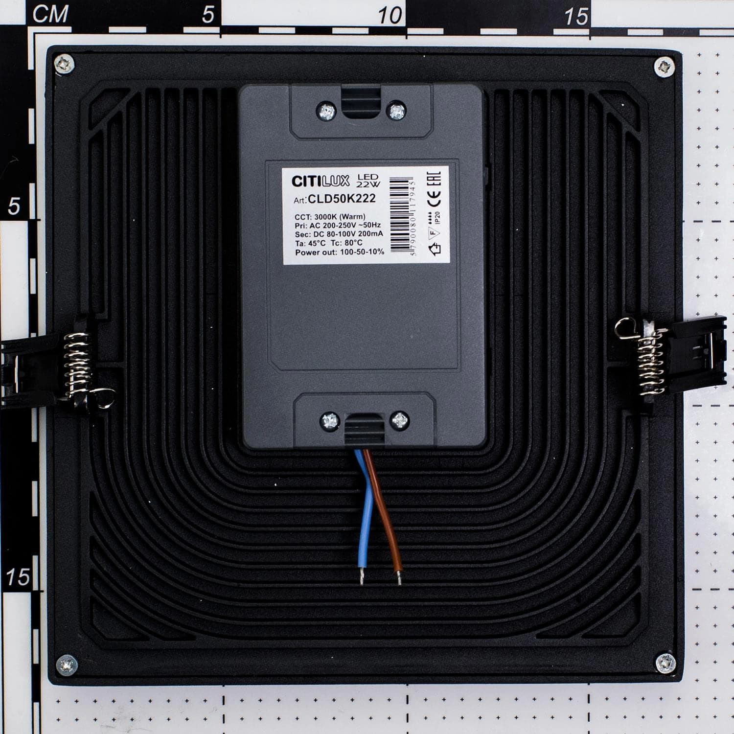 Citilux CLD50K222 Омега Черный Светильник Встр 22W*3000K — миниатюра 4
