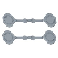 Legrand Plexo Серый Комплект из 4 колпачков(на винты) 069598 — миниатюра 2