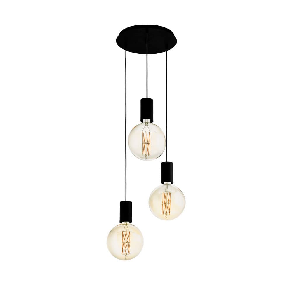 Eglo 98663 Подвес POZUETA, 3х40W (E27), Ø330, B65, H1500, сталь, черный