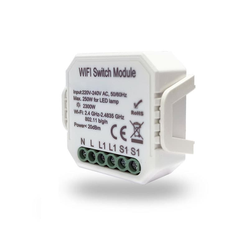Denkirs RL1001-SM Одноканальное Wi-Fi реле-выключатель 1 x 2300 Вт / 250 Вт для LED