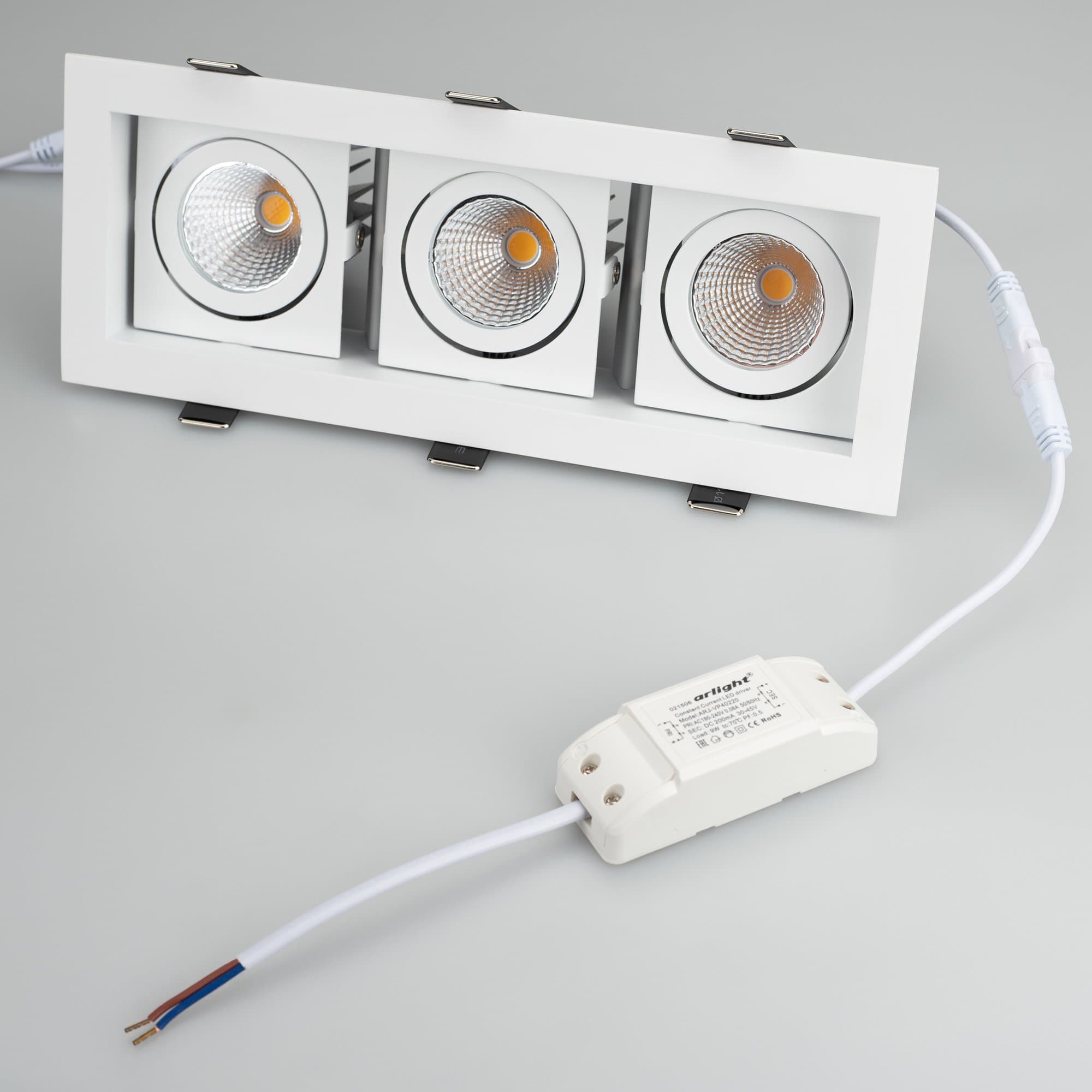 Arlight Светильник CL-KARDAN-S260x102-3x9W Day (WH, 38 deg) (IP20 Металл, 3 года) 024132 — миниатюра 2