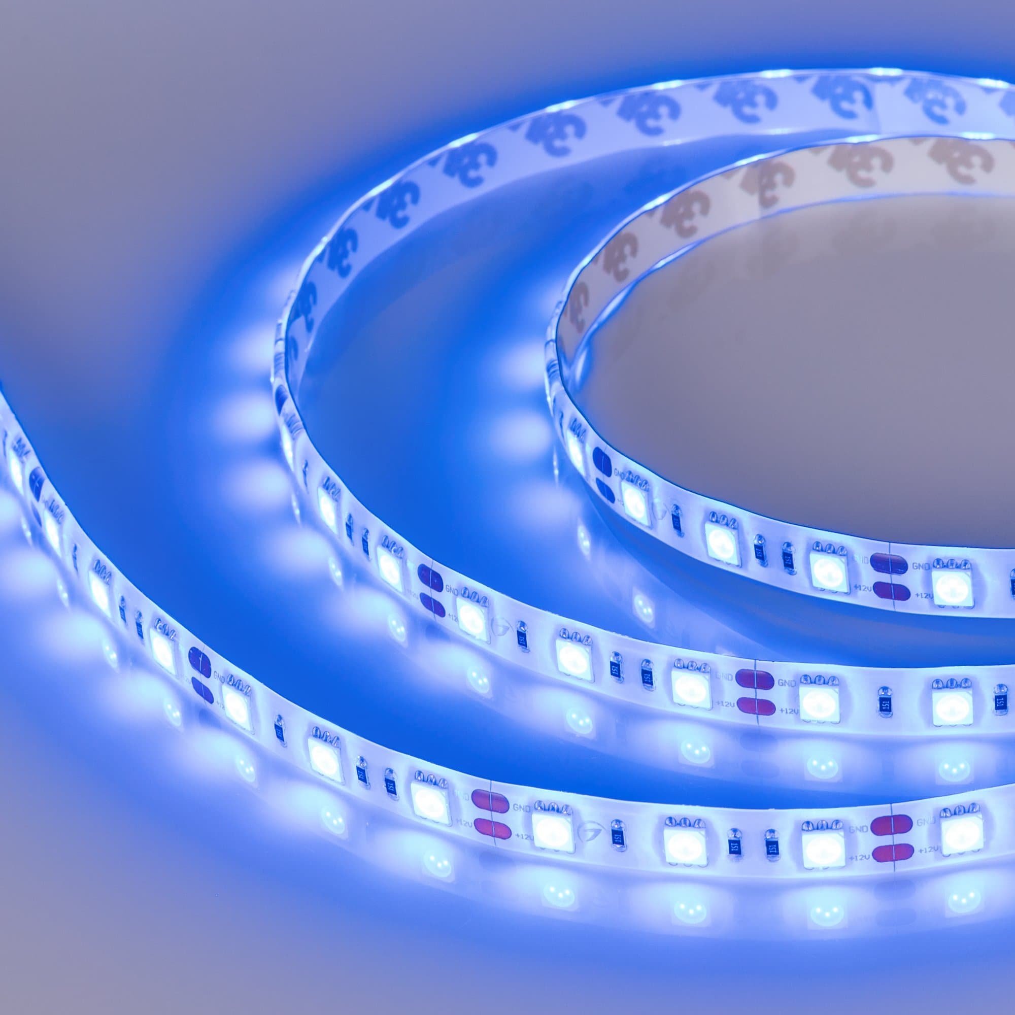Arlight Светодиодная лента RTW 2-5000SE 12V Blue 2x (5060, 300 LED, LUX) (14.4 Вт/м, IP65) 014882 — миниатюра 2