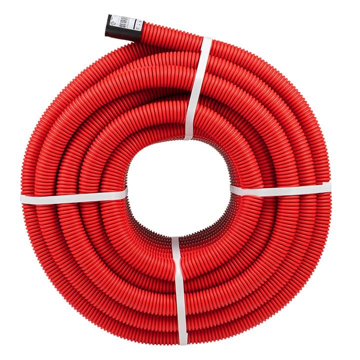 EKF PROxima Труба гофрированная двустенная гибкая ПНД d 40 с зондом (50 м) красная, — миниатюра 2