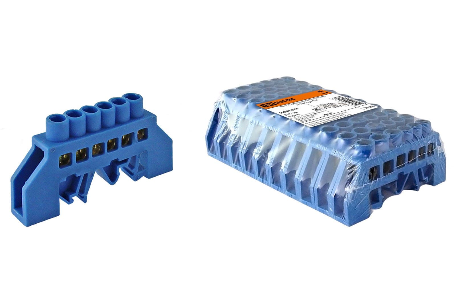 TDM Шина "N" нулевая в изоляторе на DIN-рейку 8x12мм 6 групп SQ0801-0076