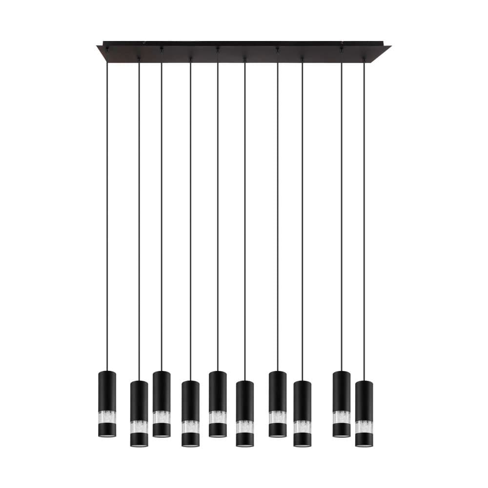 Eglo 39707 Светодиодный подвес BERNABETA, 10X5W(GU10-LED), сталь, черный/пластик, прозрачный