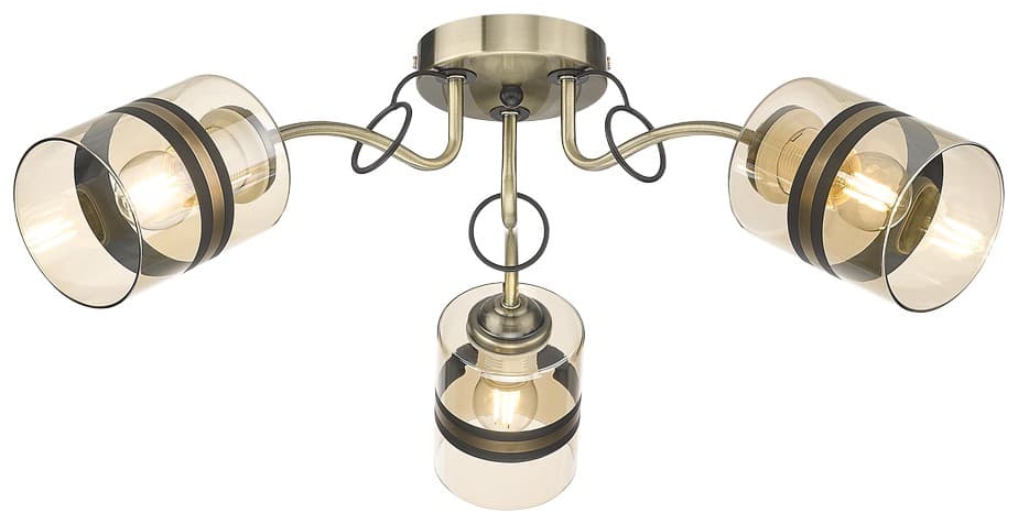Velante 217-507-03, Светильник потолочный E27,3x40W