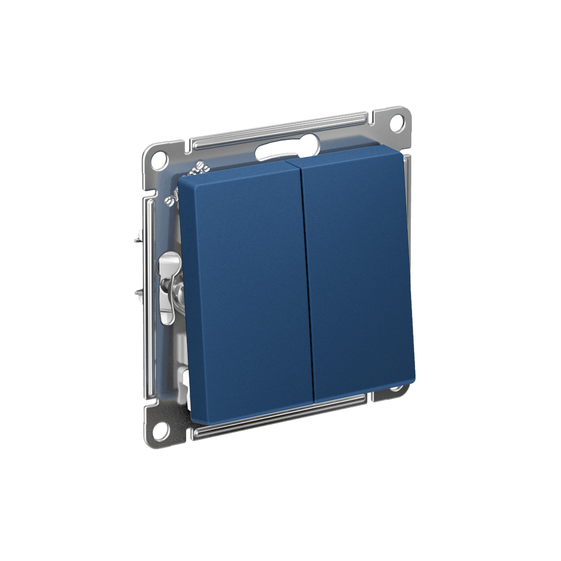 Systeme Electric AtlasDesign Аквамарин Выключатель 2-клавишный, сх.5, 10АХ, мех., быстрозажим. клем.