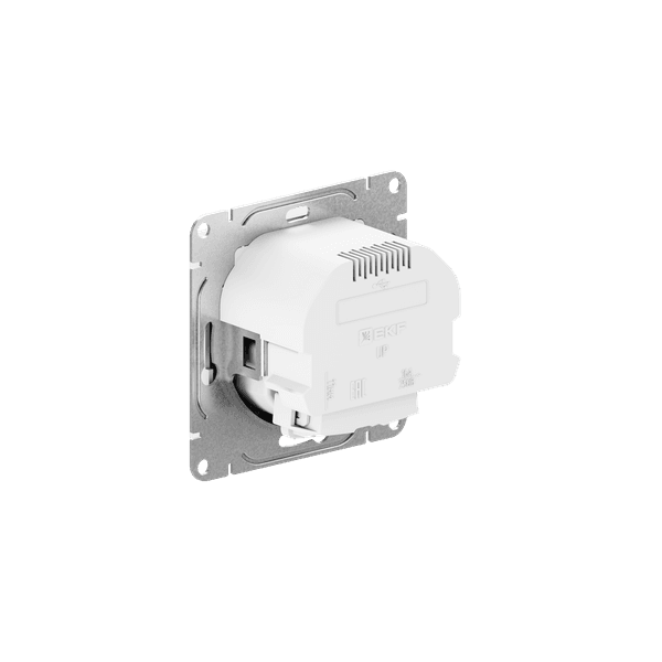 EKF Механизм розетки с USB-A+С - 2шт, 16А, с заземлением, со шторками, белый Эпика — миниатюра 4