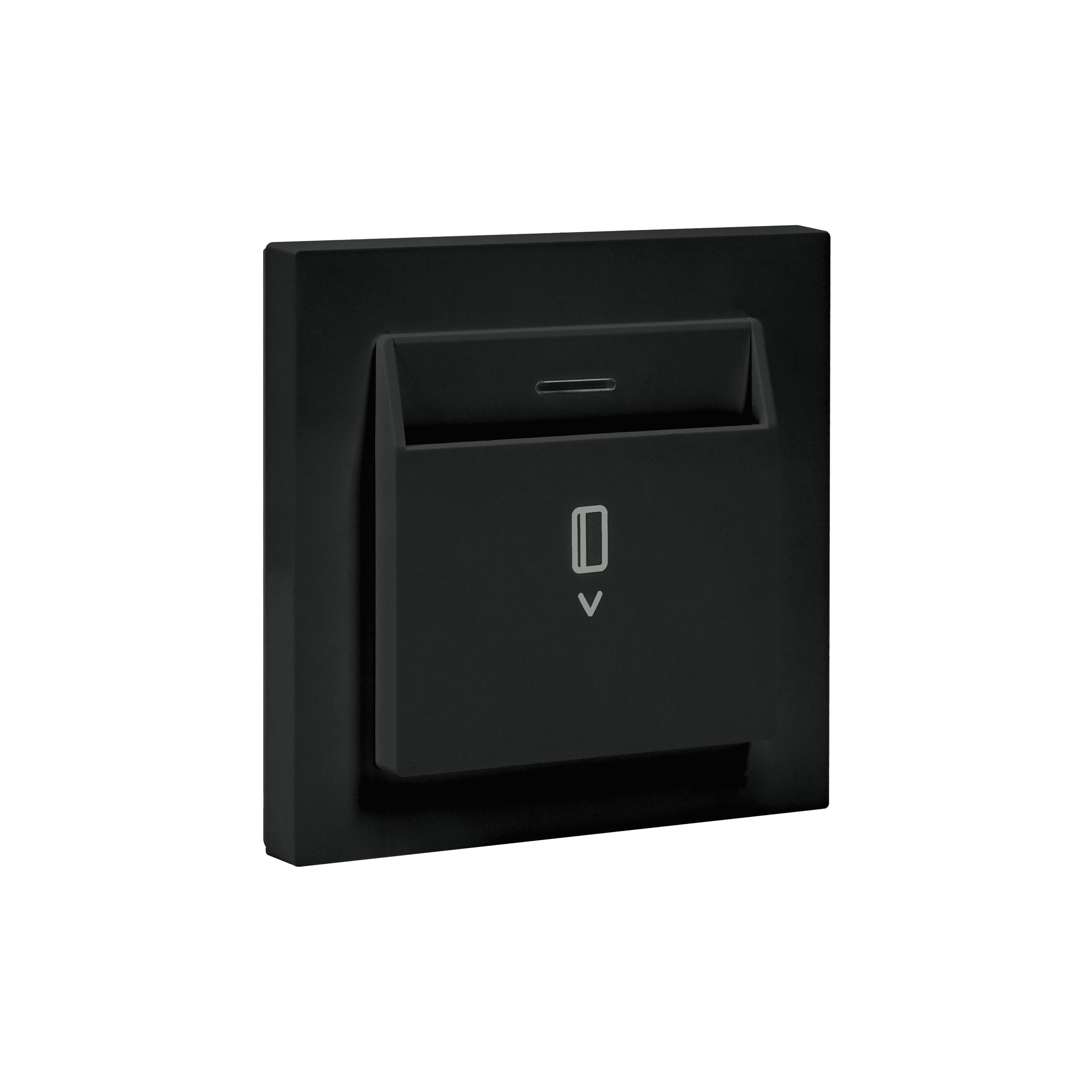 Systeme Electric AtlasDesign Карбон Выключатель карточный с подсветкой, 10А, без задержки отключения, механизм — миниатюра 2