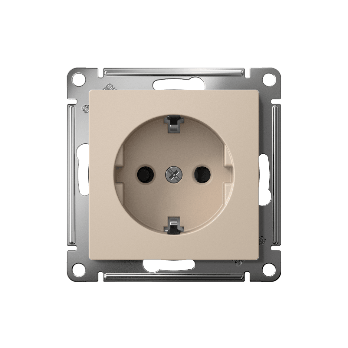 Systeme Electric AtlasDesign Песочный Розетка с заземлением со шторками, 16А, мех., быстрозажим. клем. — миниатюра 5