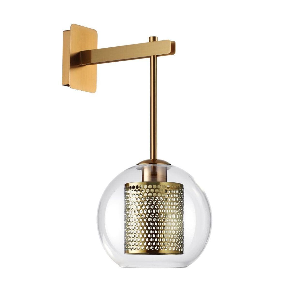 Odeon Light 4939/1W PENDANT ODL22 235 античн.бронза/металл/прозрачный/стекло Бра E27 1*40W CLOCKY — миниатюра 1