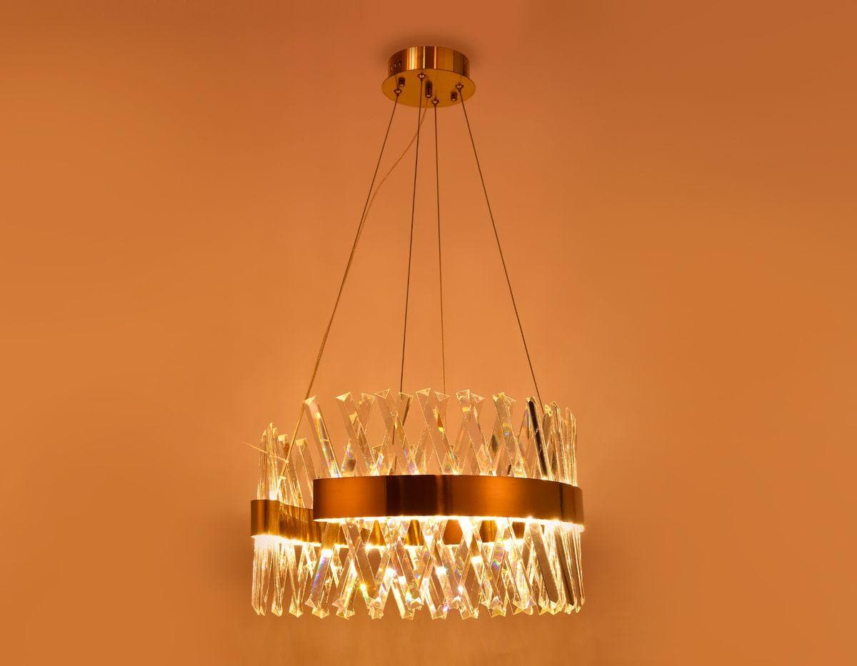 Ambrella Хрустальный подвесной светодиодный светильник TR5309 GD/CL золото/прозрачный 100W D500*750 (Без ПДУ) — миниатюра 4
