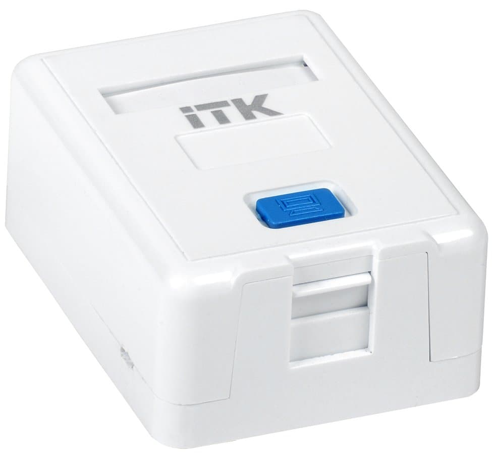 IEK ITK Корпус настенной розетки для 1 мод. Keystone Jack CS2-012