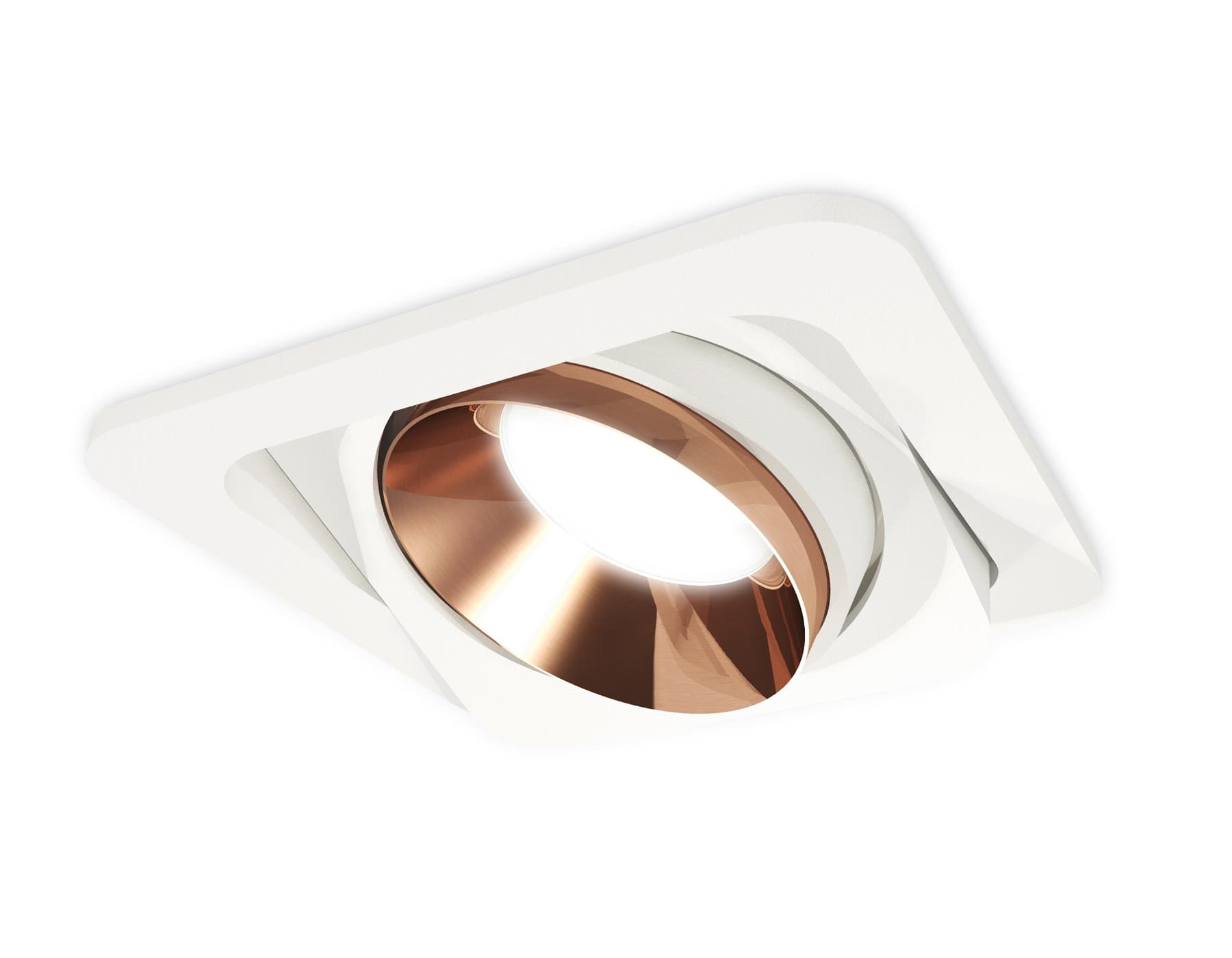 Ambrella Комплект встраиваемого поворотного светильника XC7658025 SWH/PPG белый песок/золото розовое полированное MR16 GU5.3 (C7658, N7035)