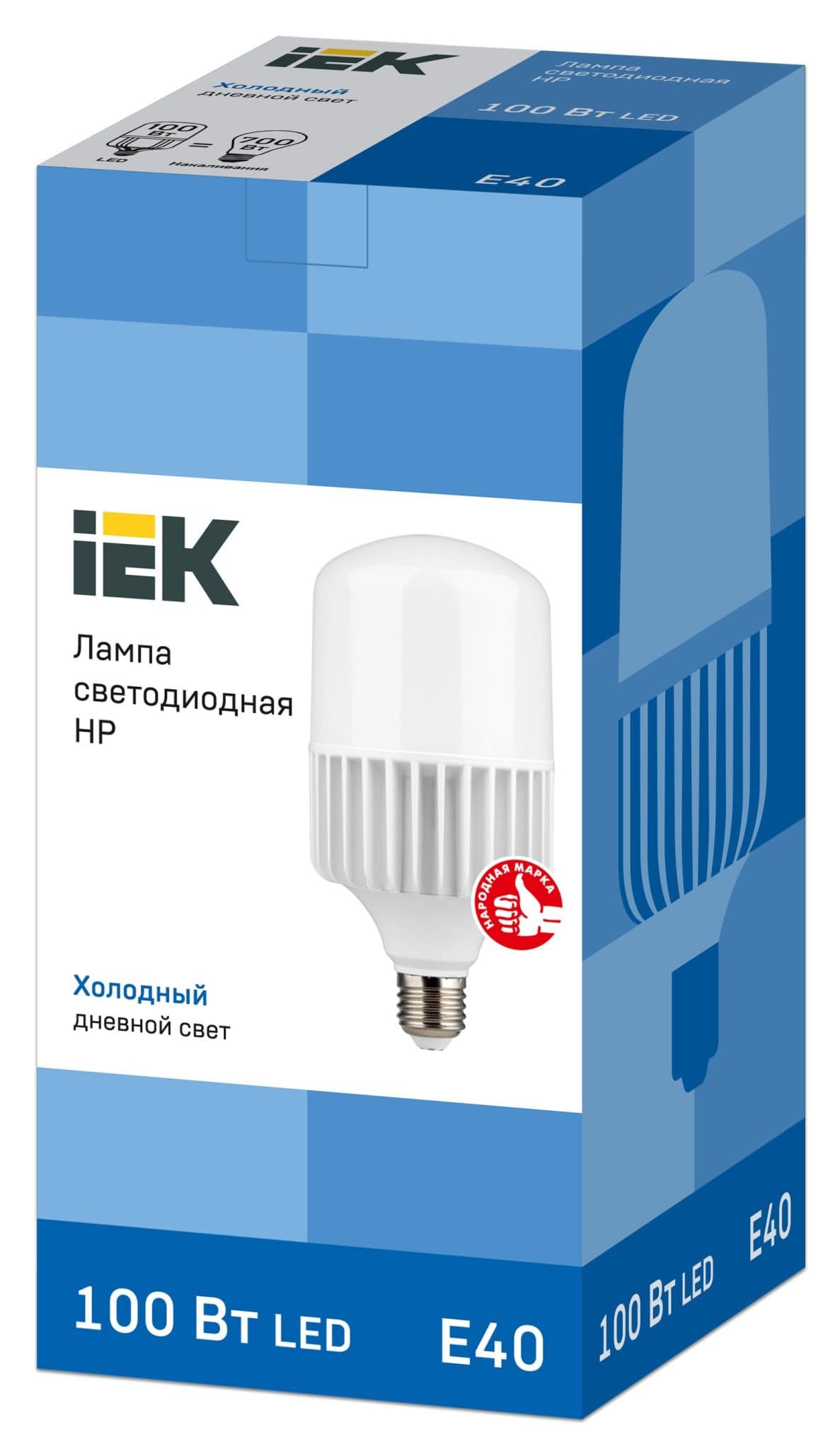 IEK Лампа светодиодная (LED) d136мм E40 100Вт 230В матовая холодная дневного света 6500К — миниатюра 3
