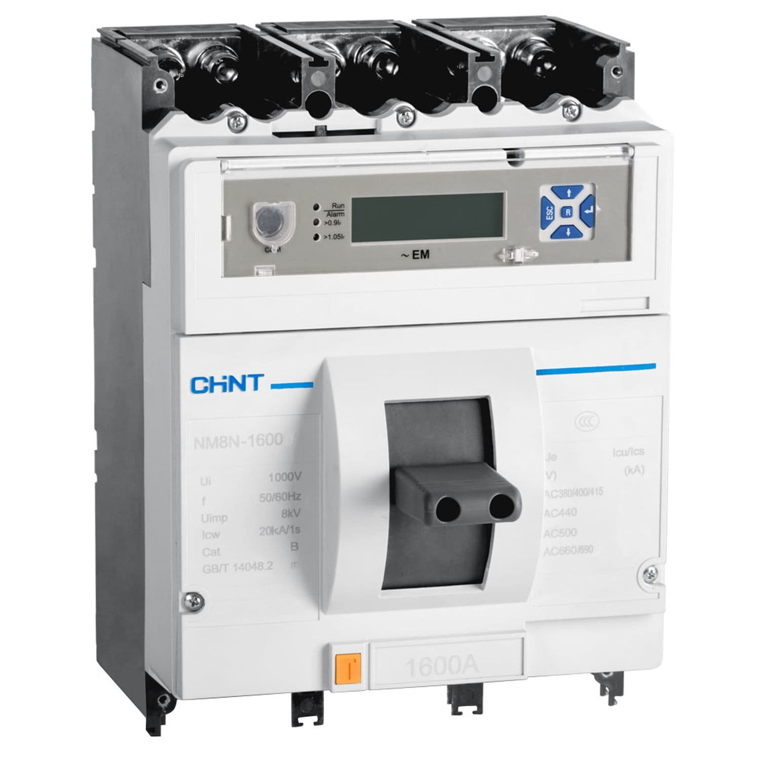 CHINT Авт. выкл. NM8N-1600H EM 4P 1600А 100кА с электр. расцепителем, LCD, 230AC (R)