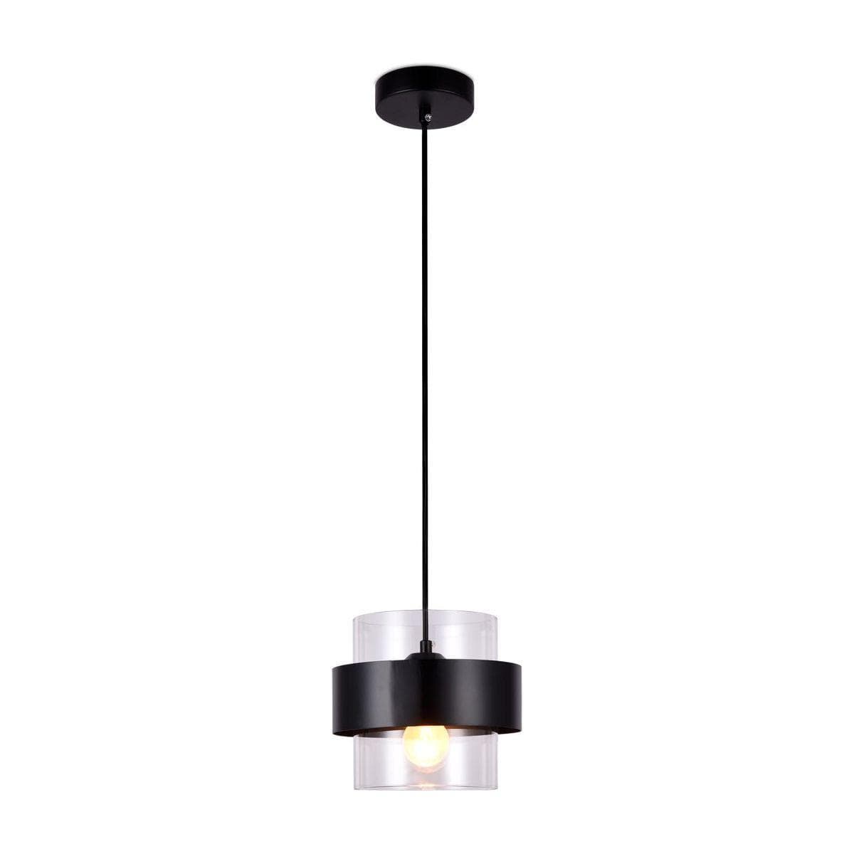 Ambrella Подвесной светильник со сменной лампой TR3646 BK/CL черный/прозрачный E27 max 40W D180*950 — миниатюра 1
