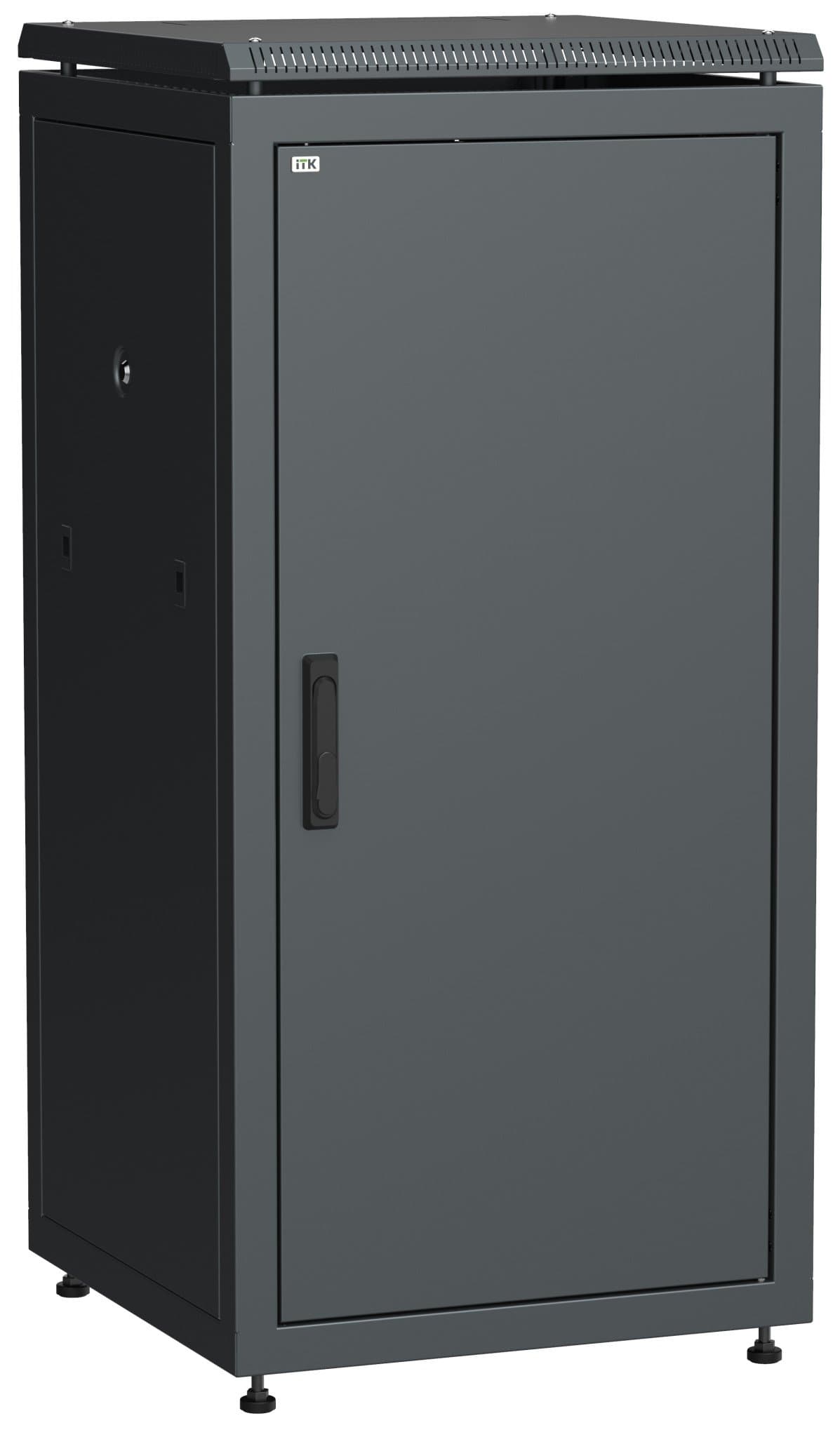 IEK LINEA N ITK Шкаф сетевой 19" LINEA N 24U 600х600 мм металлическая передняя дверь, черный LN05-24U66-M