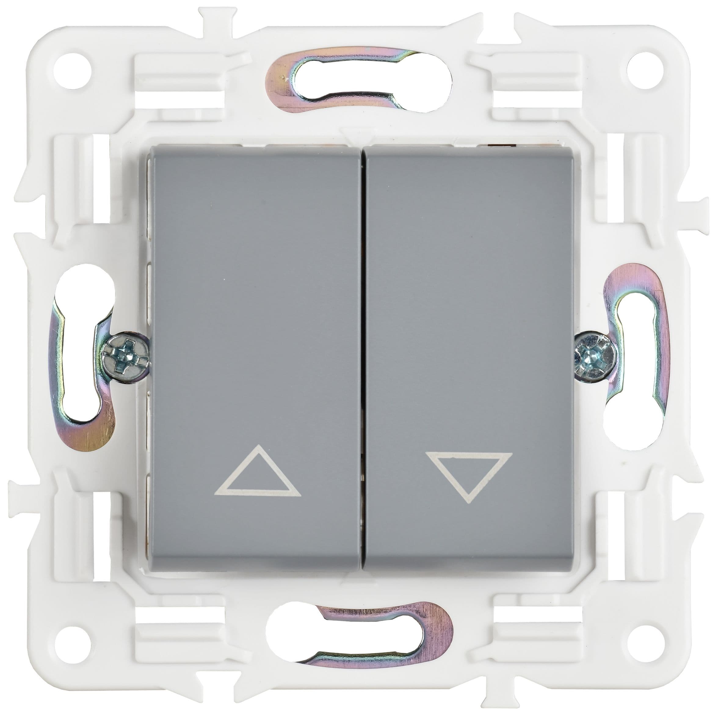 IEK SKANDY Серый Выключатель жалюзи 10А SK-V12Gr — миниатюра 2