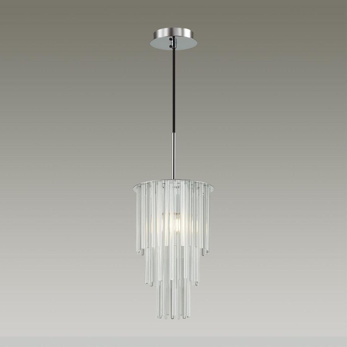 Odeon Light 4920/1 MODERN ODL22 329 хром/прозрач./матов./стекло Подвес E27 1*60W PAPITA — миниатюра 4