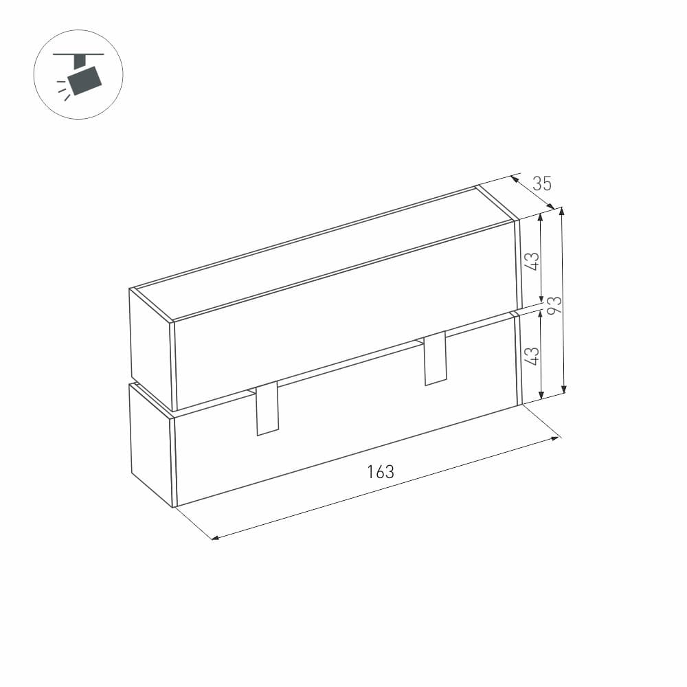 Arlight Светильник MAG-LASER-FOLD-45-S160-6W Warm3000 (BK, 15 deg, 24V) (IP20 Металл, 3 года) 026970 — миниатюра 5