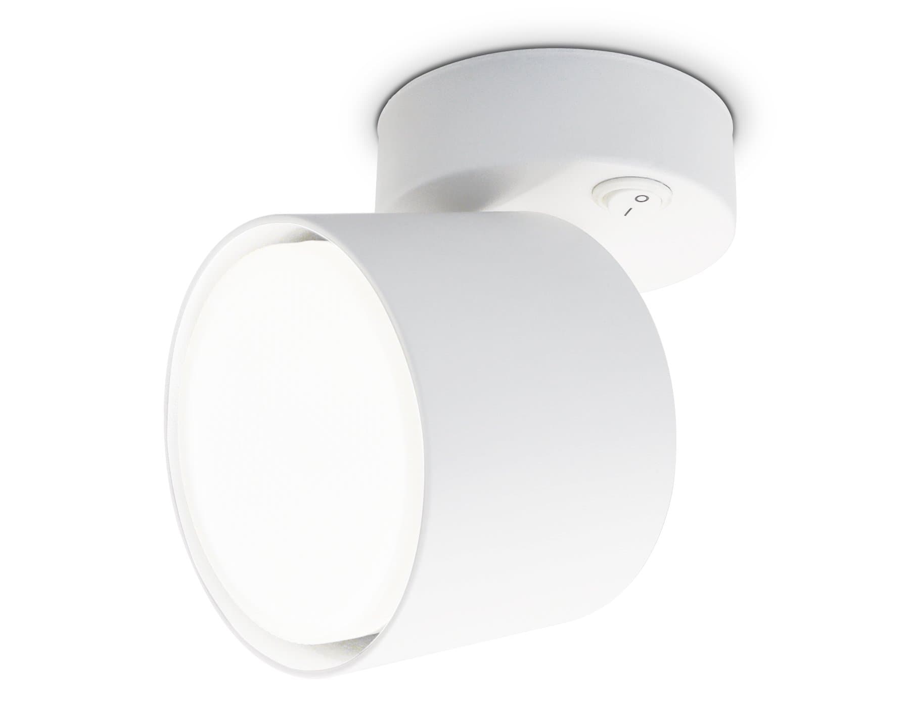 Ambrella Накладной спот с выключателем TA132 WH белый GX53 max 12W D79*134*D84