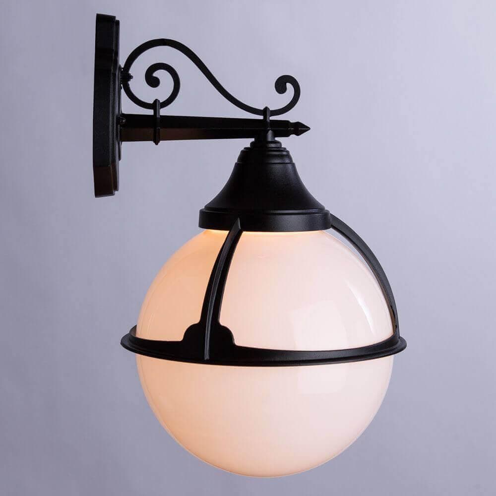 Arte Lamp Monaco Черный/Белый Светильник уличный настенный 100W E27 A1492AL-1BK — миниатюра 3