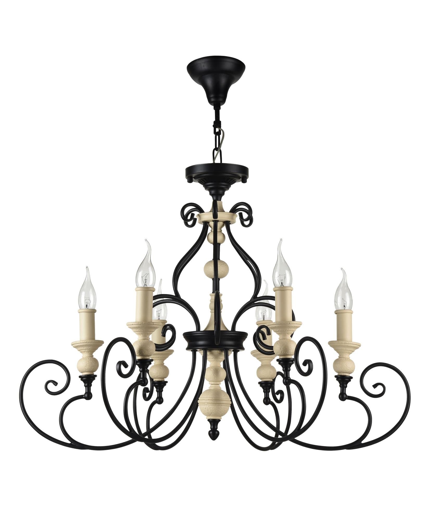 Maytoni House Karina Черный Люстра 6xE14 60W H631-PL-06-B — миниатюра 3