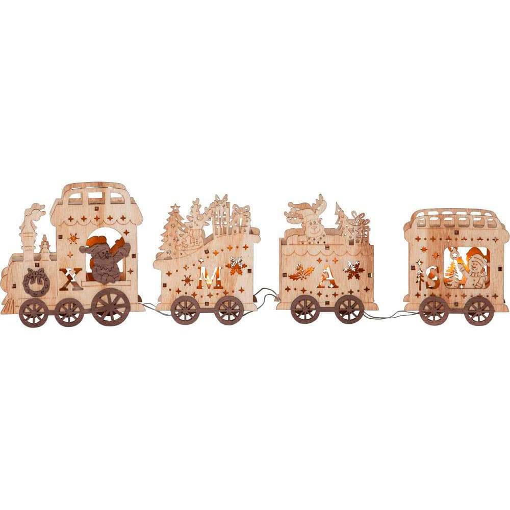 Eglo 271-71 Светильник YULETIDE, 4X0,06W (LED), 3,V, 54х12см, дерево,природный, 2x АА (не в комплекте)