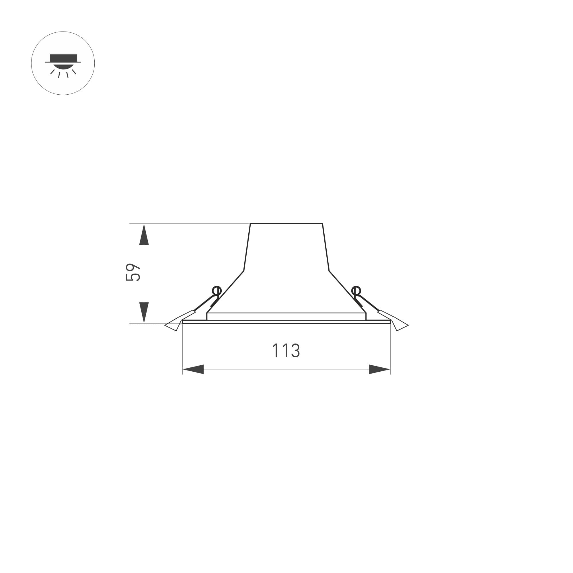 Arlight Светильник IM-STORM-R115-10W Day4000-MIX (WH, 80 deg, 230V) (IP20 Металл, 3 года) 032431 — миниатюра 4