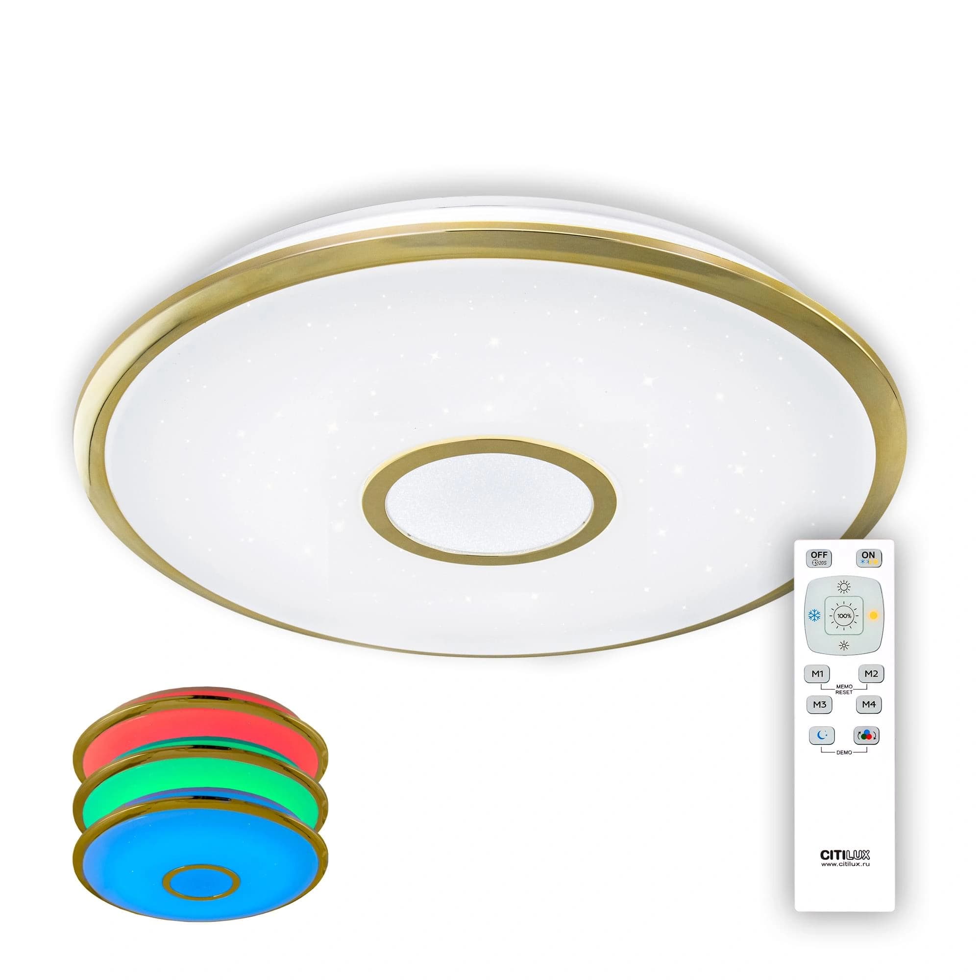 Citilux CL70362RGB СтарЛайт Золото LED Светильник с пультом — миниатюра 1
