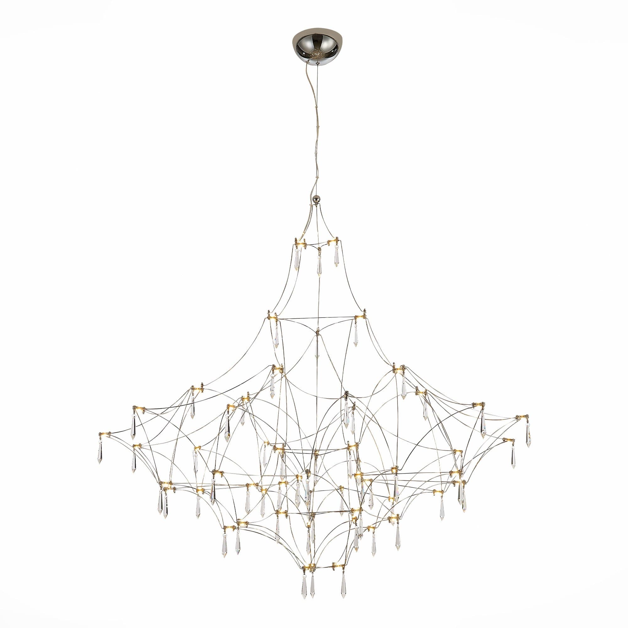 ST Luce SL797.113.114 Люстра подвесная Хром, Прозрачный LED 114*0,45W 3000K