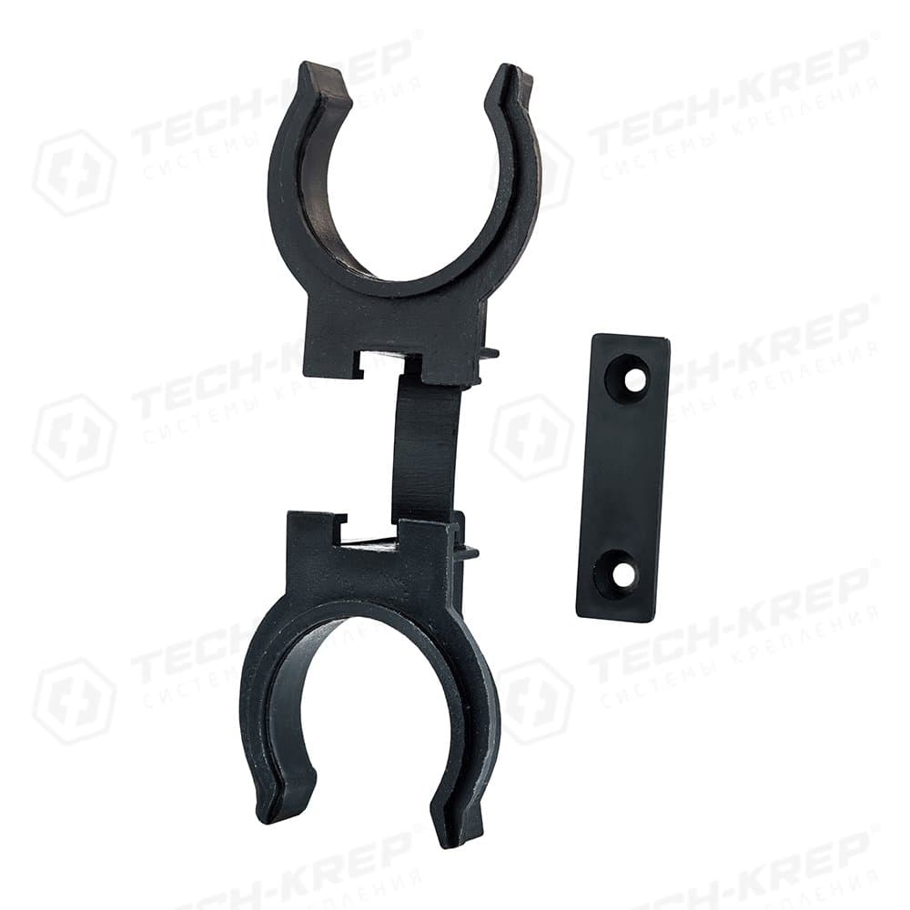 Tech-KREP Ножка цокольная Н120 (115-135) мм черная компл. 2 штуки с клипс. - пакет 129971
