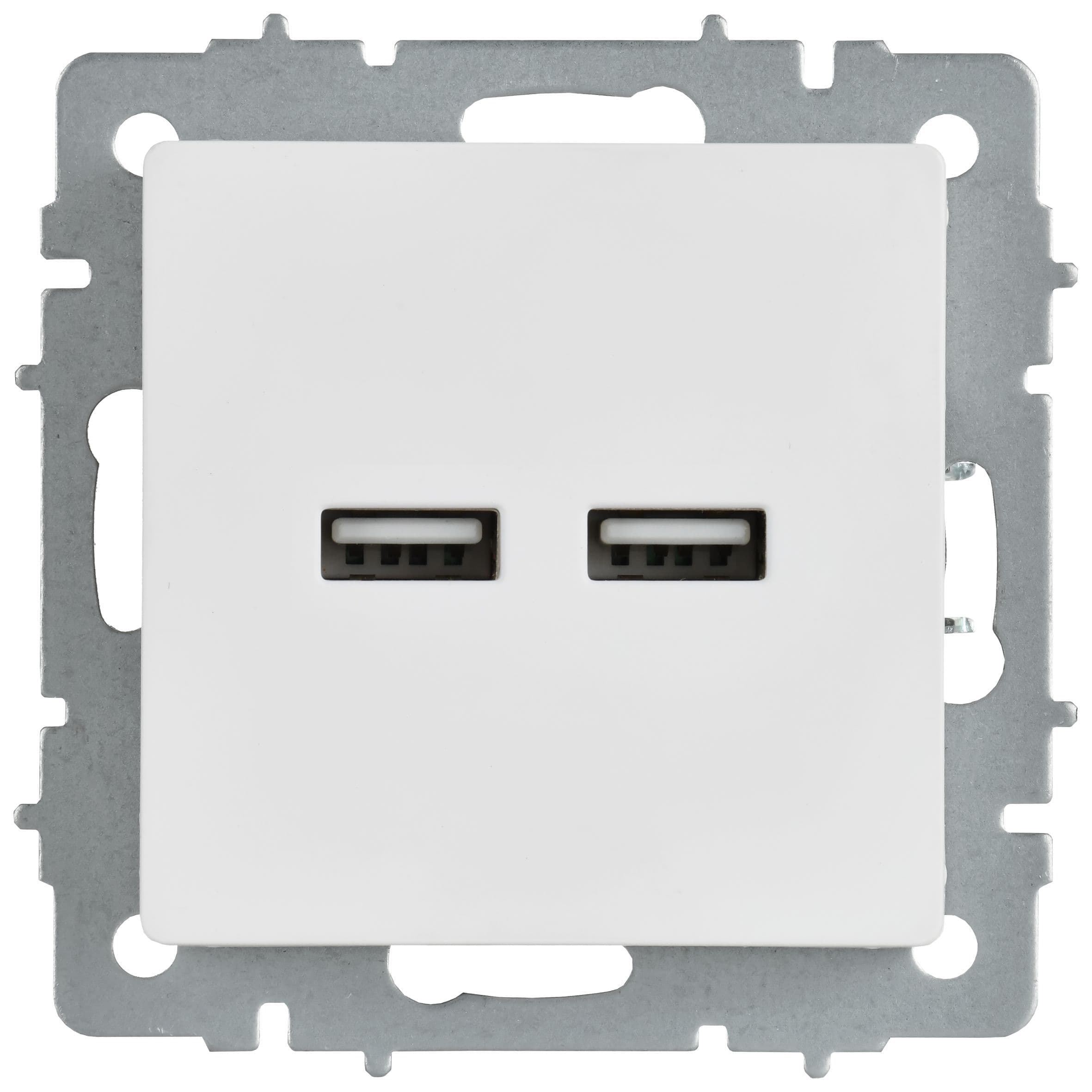 IEK BRITE Роз. USB A+A 3,1А РЮ10-1-БрАБ а/б — миниатюра 2