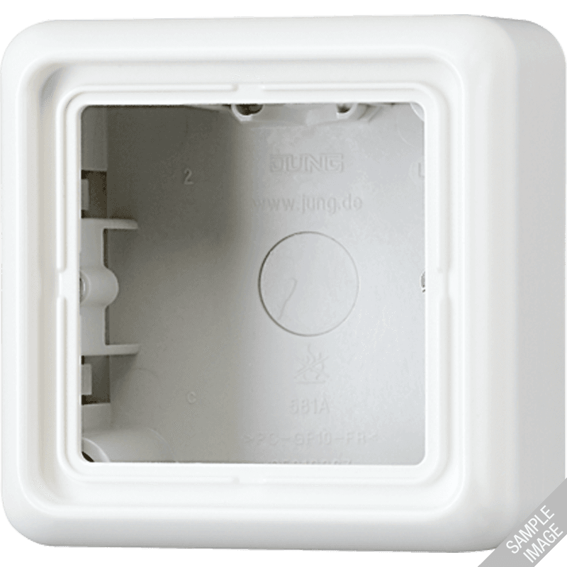 JUNG Коробка накладная  с рамкой, 1-кратная, серая CD581AGR