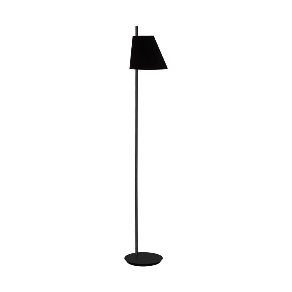 Eglo 99015 Торшер ESTAZIONA, 1х40W (E27), L260, B235, H1500, осн. Ø245, сталь, черный/текстиль, белый