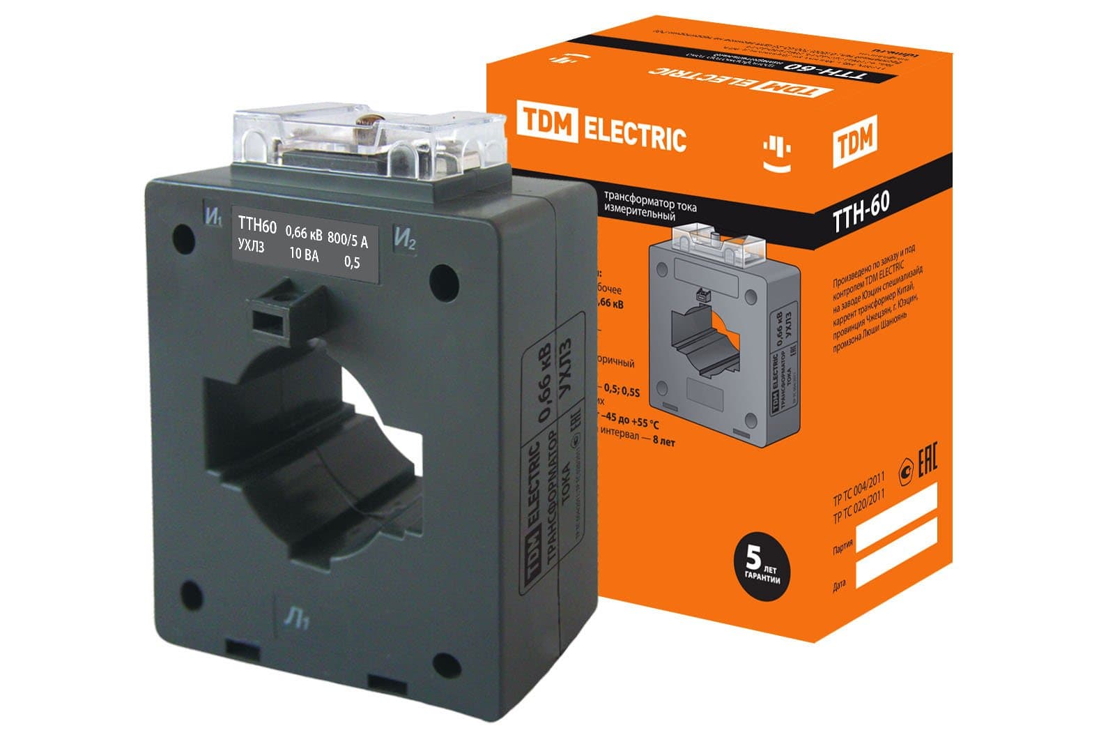 TDM Трансформатор тока измерительный ТТН  60/ 800/5-10VA/0,5-Р SQ1101-1124