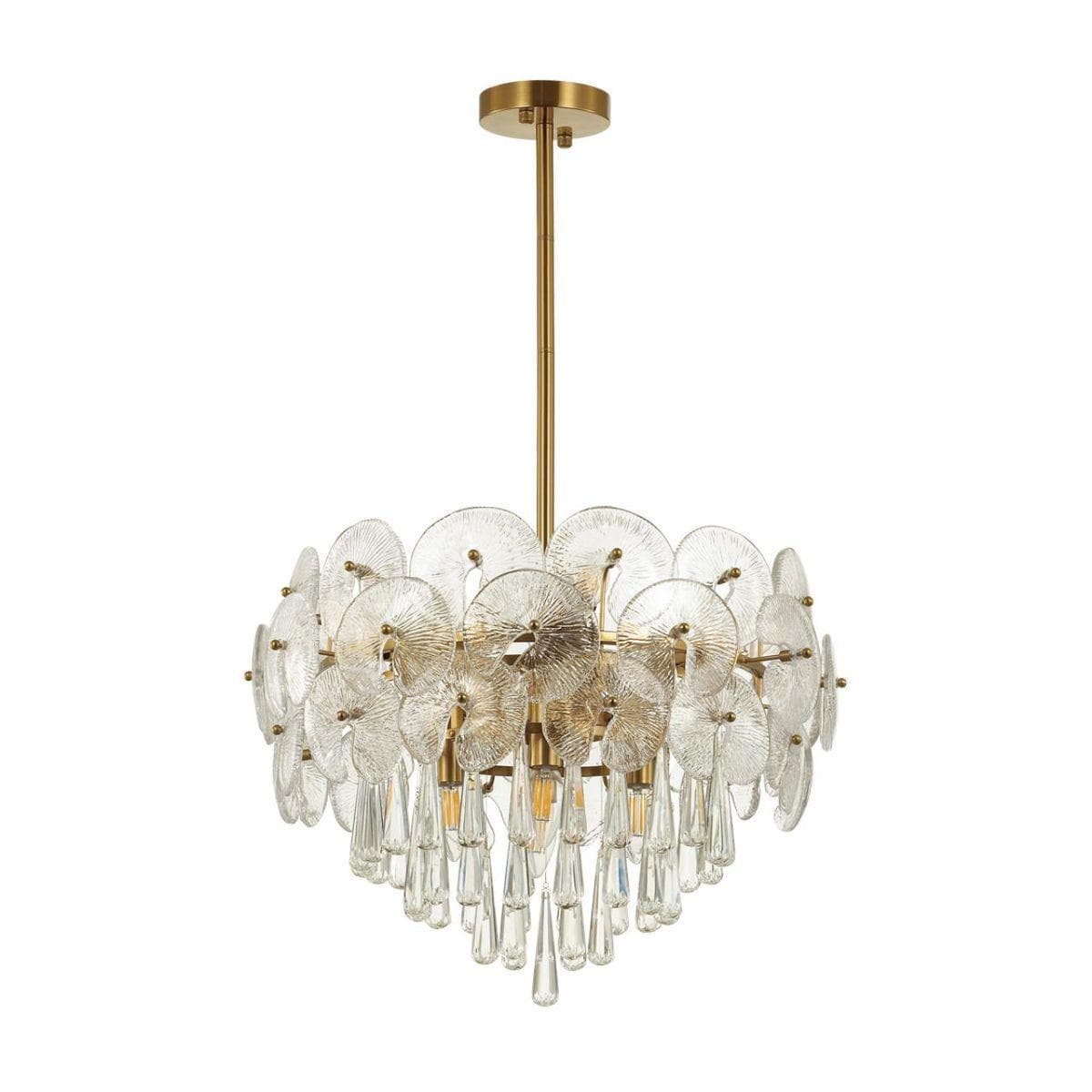 Odeon Light 4984/8 HALL ODL22 381 золотой/стекло/хрусталь Люстра E14 8*40W SEMURA — миниатюра 1