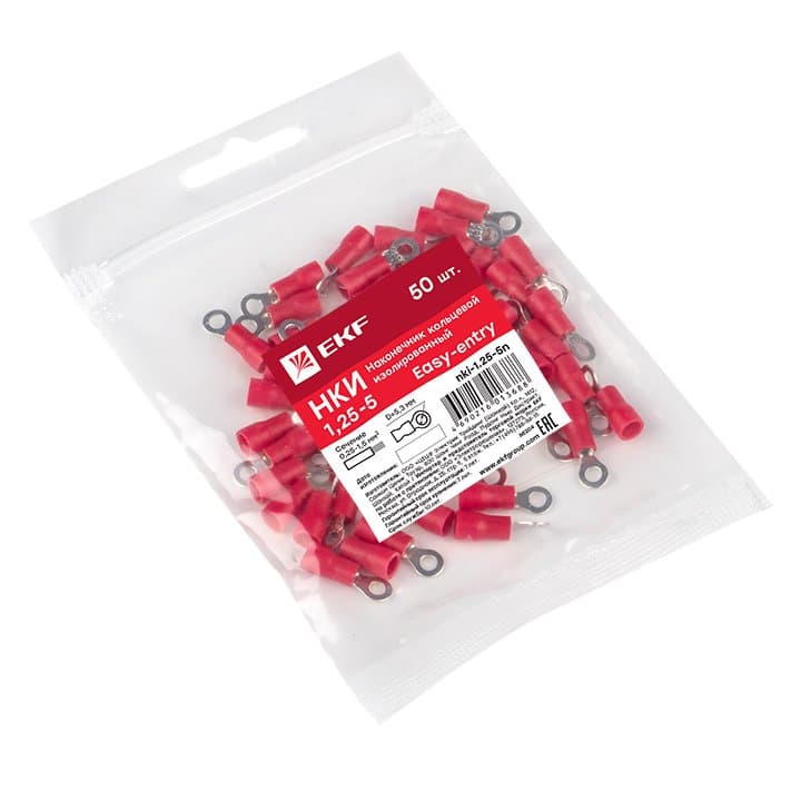 EKF PROxima Наконечник кольцевой изолированный НКИ 1.5-5 (50шт.) — миниатюра 4