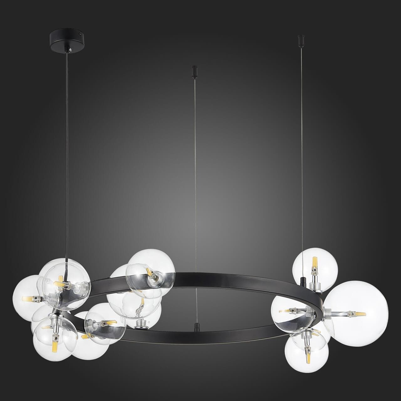 ST Luce SL1165.402.15 Светильник подвесной Черный/Прозрачный G4 15*3W — миниатюра 4