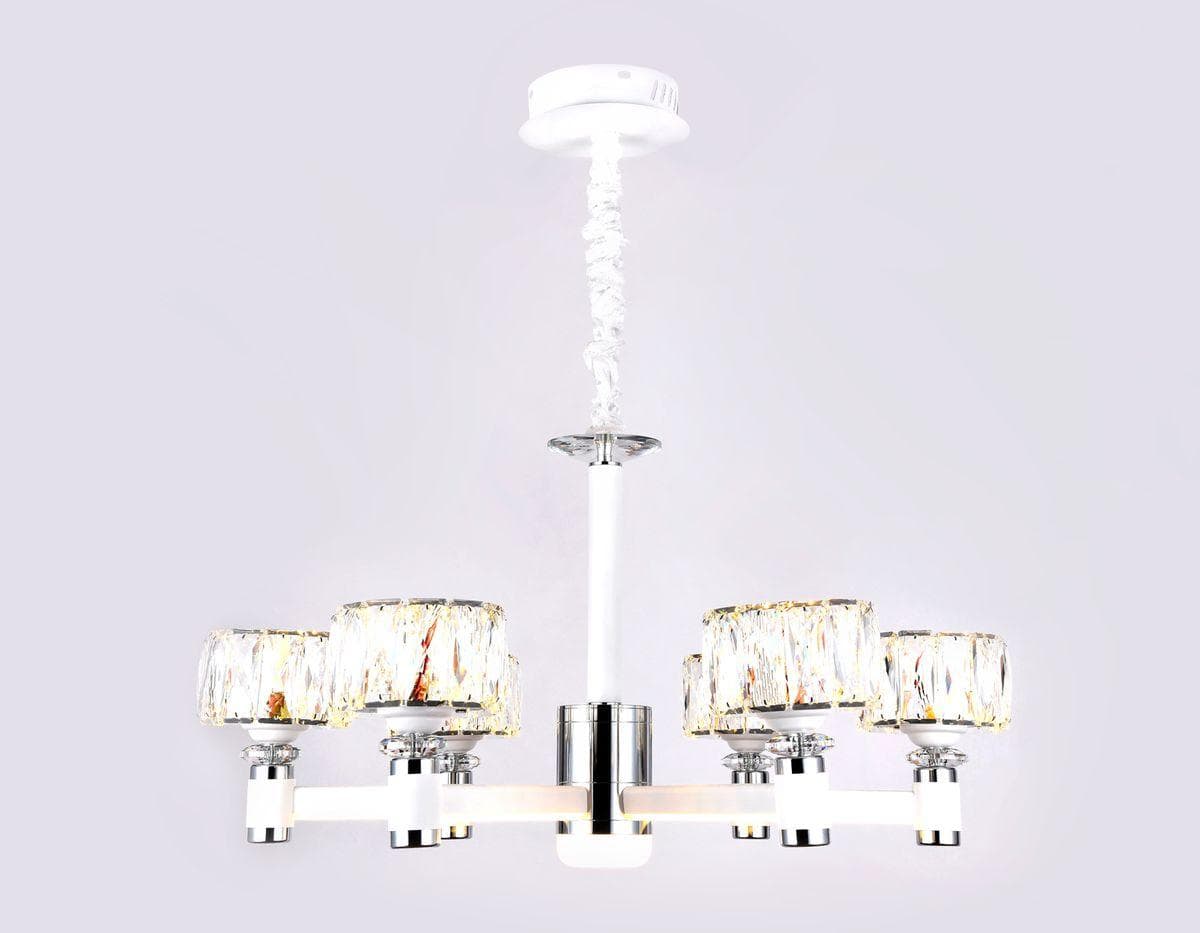Ambrella Подвесная светодиодная люстра TR4518/6 WH/CH белый/хром 120W D730*370 (Без ПДУ) — миниатюра 3