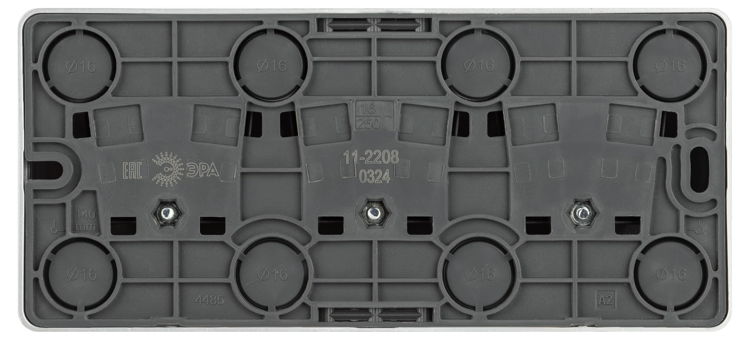 ЭРА Розетка Эксперт 11-2208-03 тройная с заземлением 3х2P+E Schuko IP20 16A-250В ОУ алюминий — миниатюра 4