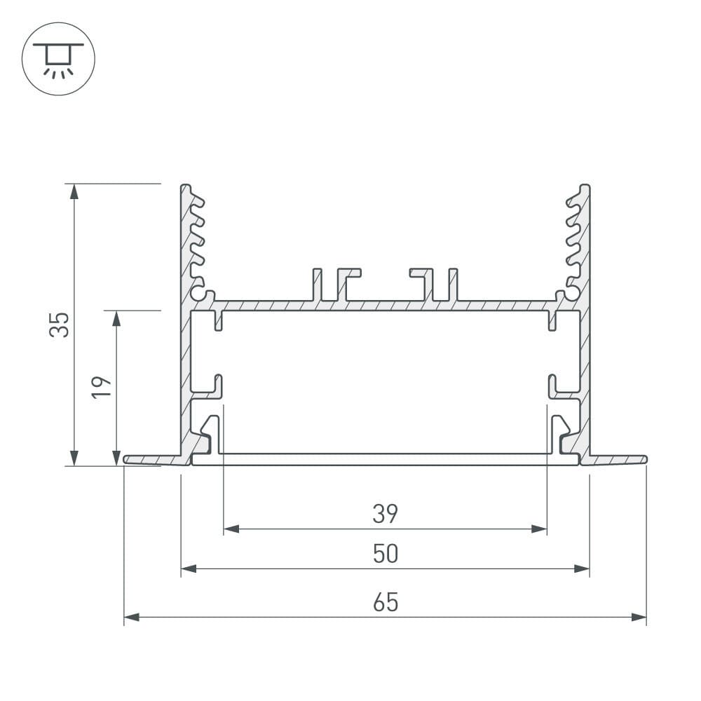 Arlight Угол SL-LINIA65-F (Металл) 030126 — миниатюра 3