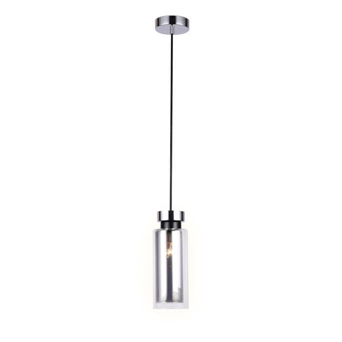 Ambrella Подвесной светильник со сменной лампой TR3572 CH/SM хром/дымчатый E14 max 40W D100*1050 — миниатюра 1