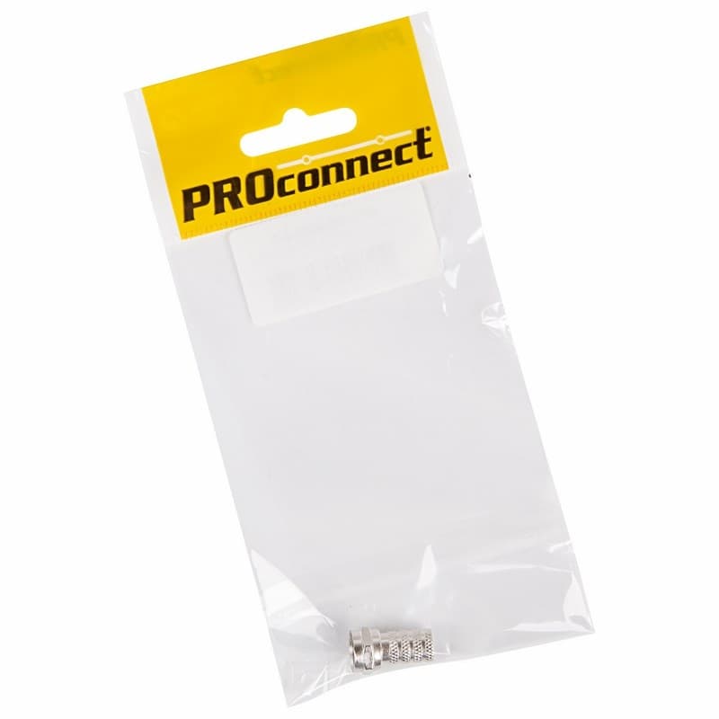 PROconnect Разъем антенный на кабель, штекер F для кабеля RG-6, (1шт.) (пакет) 05-4003-4-7