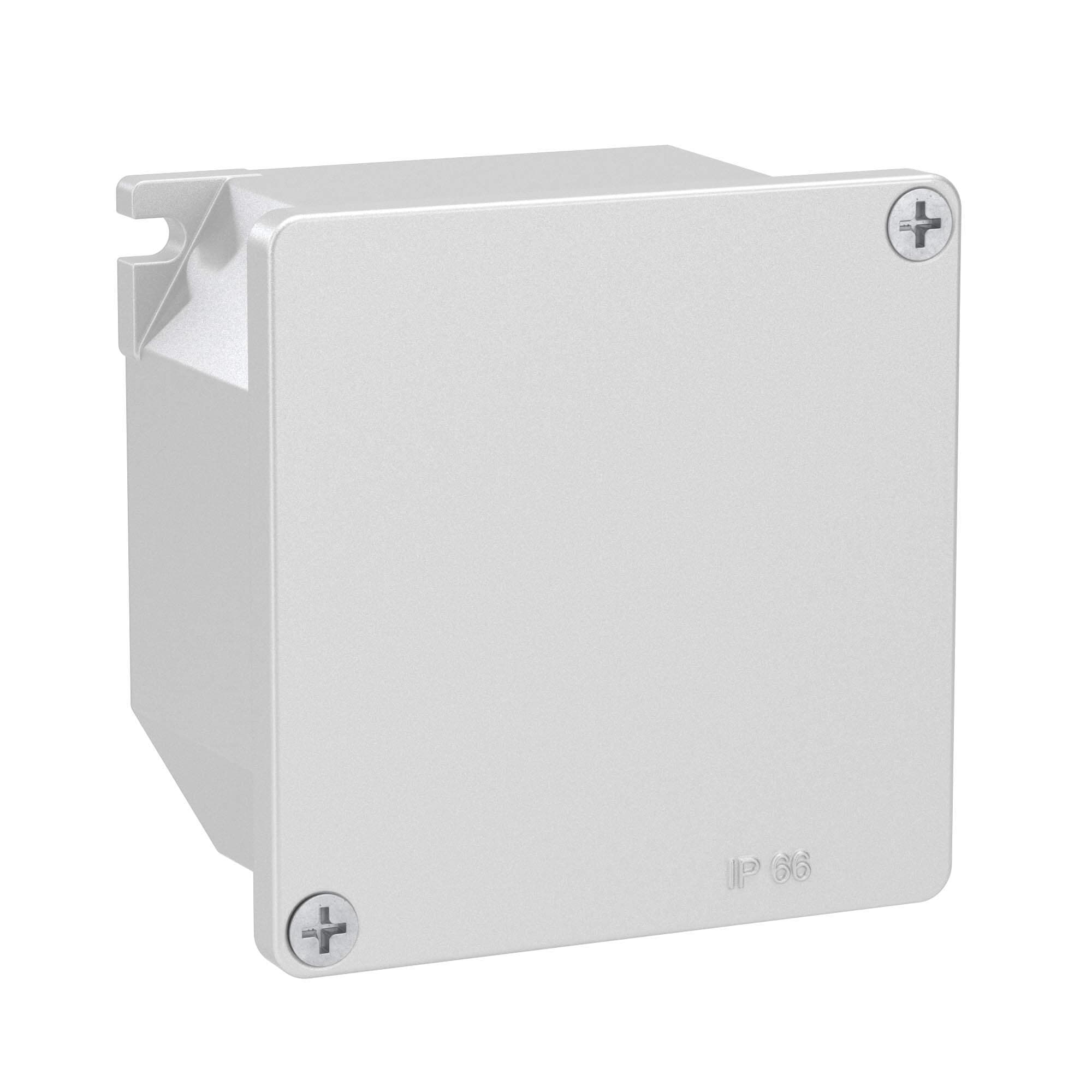 DKC Коробка ответвительная алюминиевая окрашенная, IP66/IP67, RAL9006, 90х90х53мм — миниатюра 2