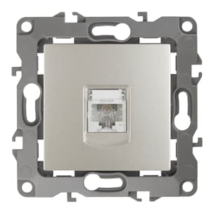 ЭРА 12-3105-15 Перламутр Розетка телефонная RJ11, IP20, 12