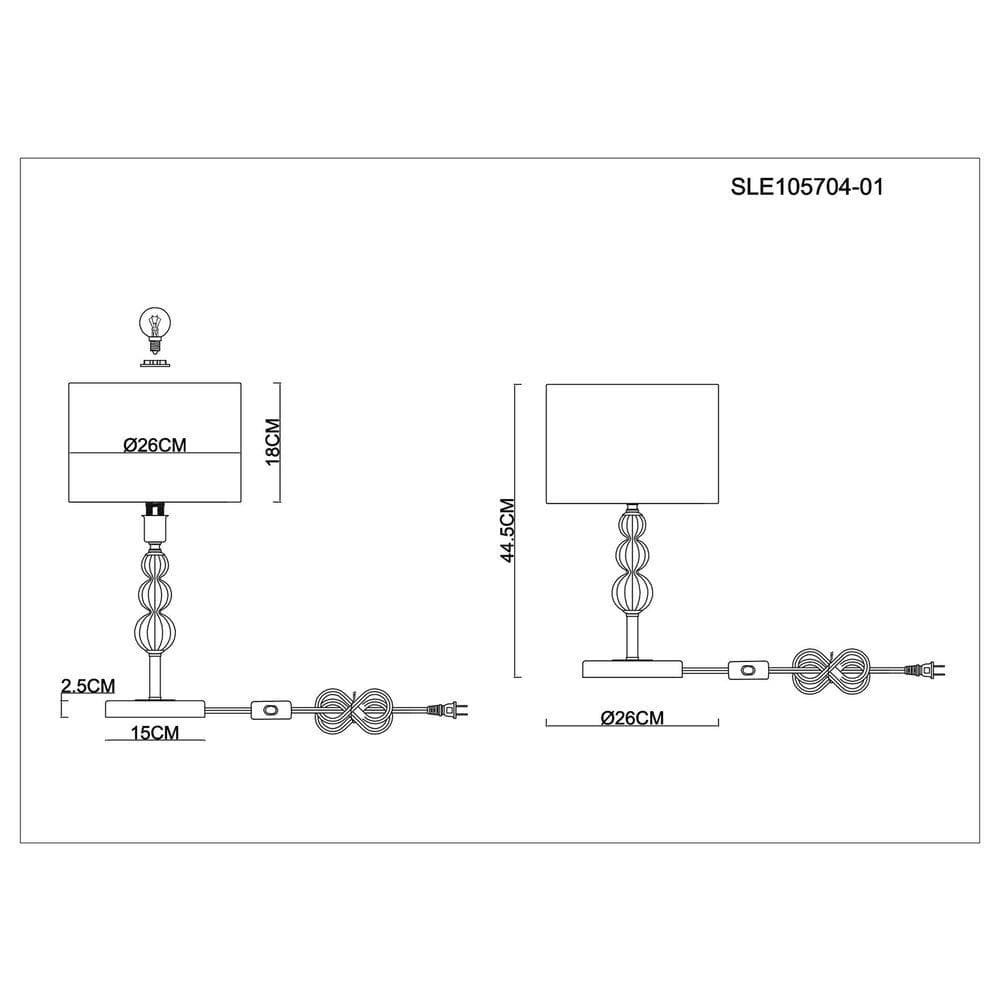 Evoluce SLE105704-01 Настольная лампа Хром/Светло-бежевый E14 1*40W — миниатюра 2