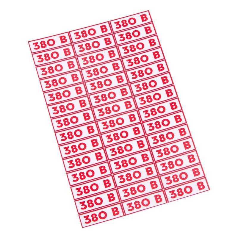 Наклейка знак электробезопасности " 380 В"10*30 мм Rexant 56-0008