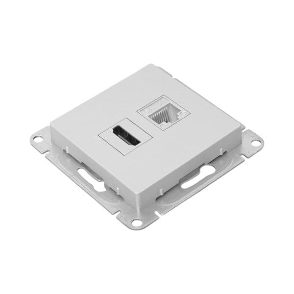 EKF Механизм розетки HDMI+RJ45 (cat5), алюминий Эпика — миниатюра 9